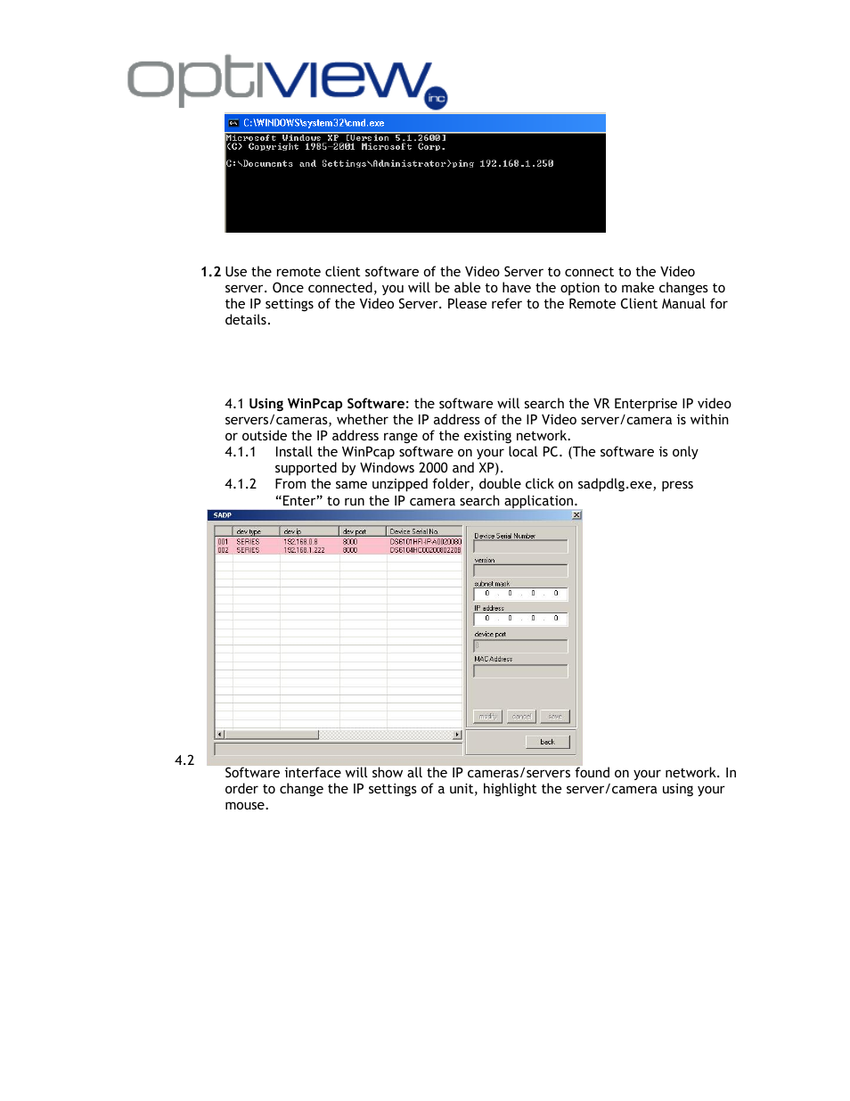 Optiview Enterprise Series User Manual | Page 8 / 35