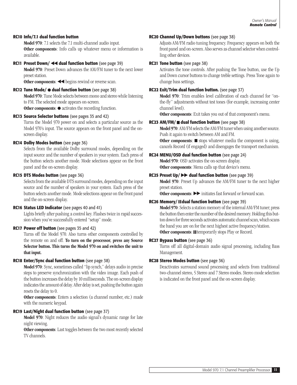 Outlaw Audio 970 User Manual | Page 11 / 48
