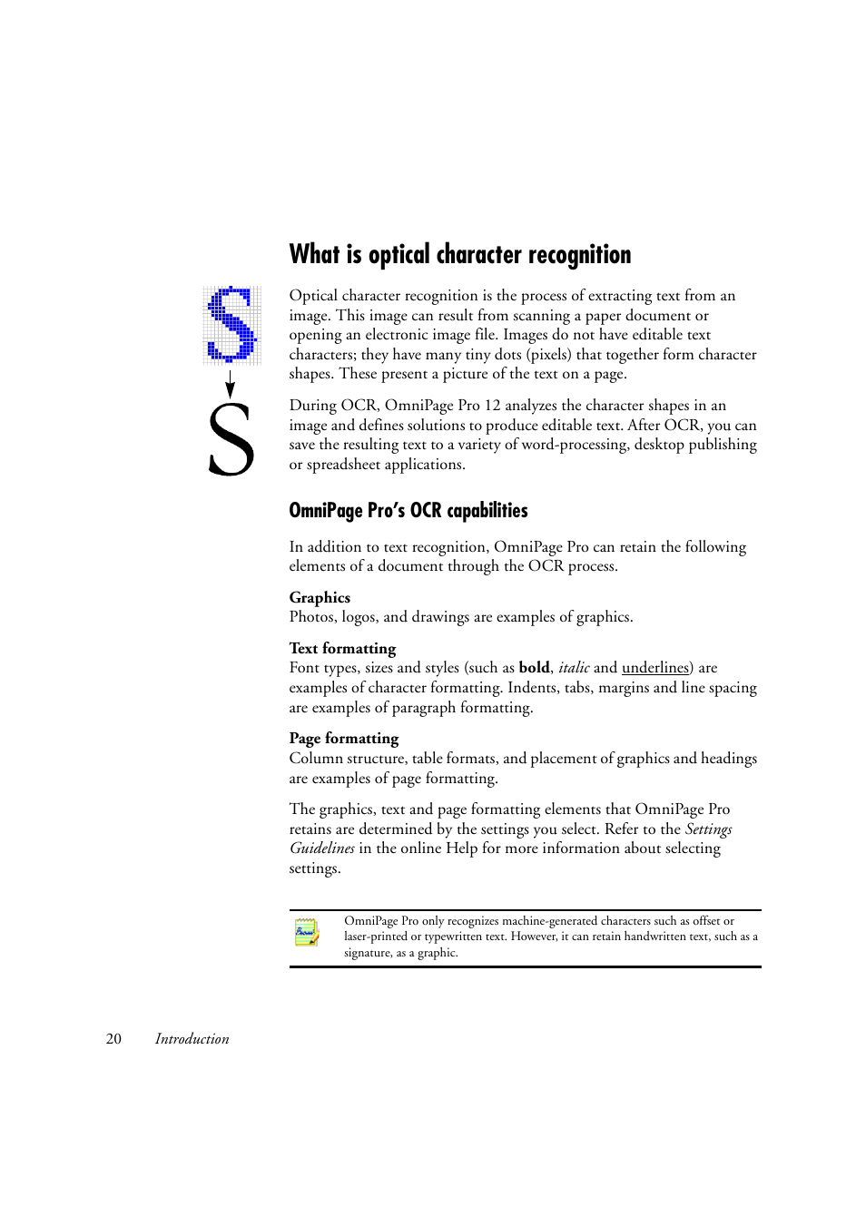 What is optical character recognition | OmniWare Pro 12 ScanSoft User Manual | Page 20 / 100