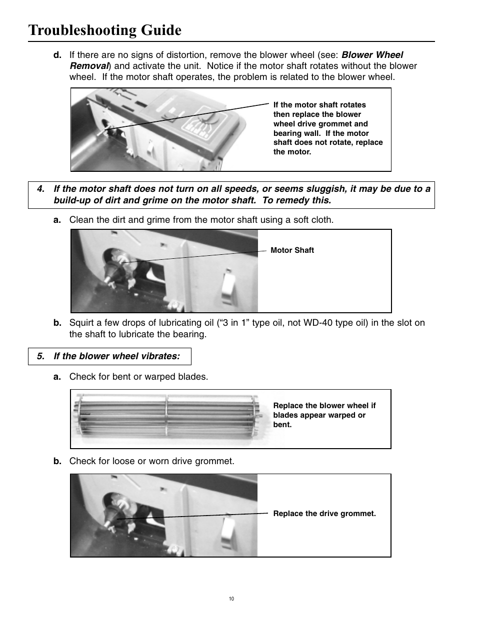 Troubleshooting guide | Oreck Super Air 5 447628 User Manual | Page 10 / 28