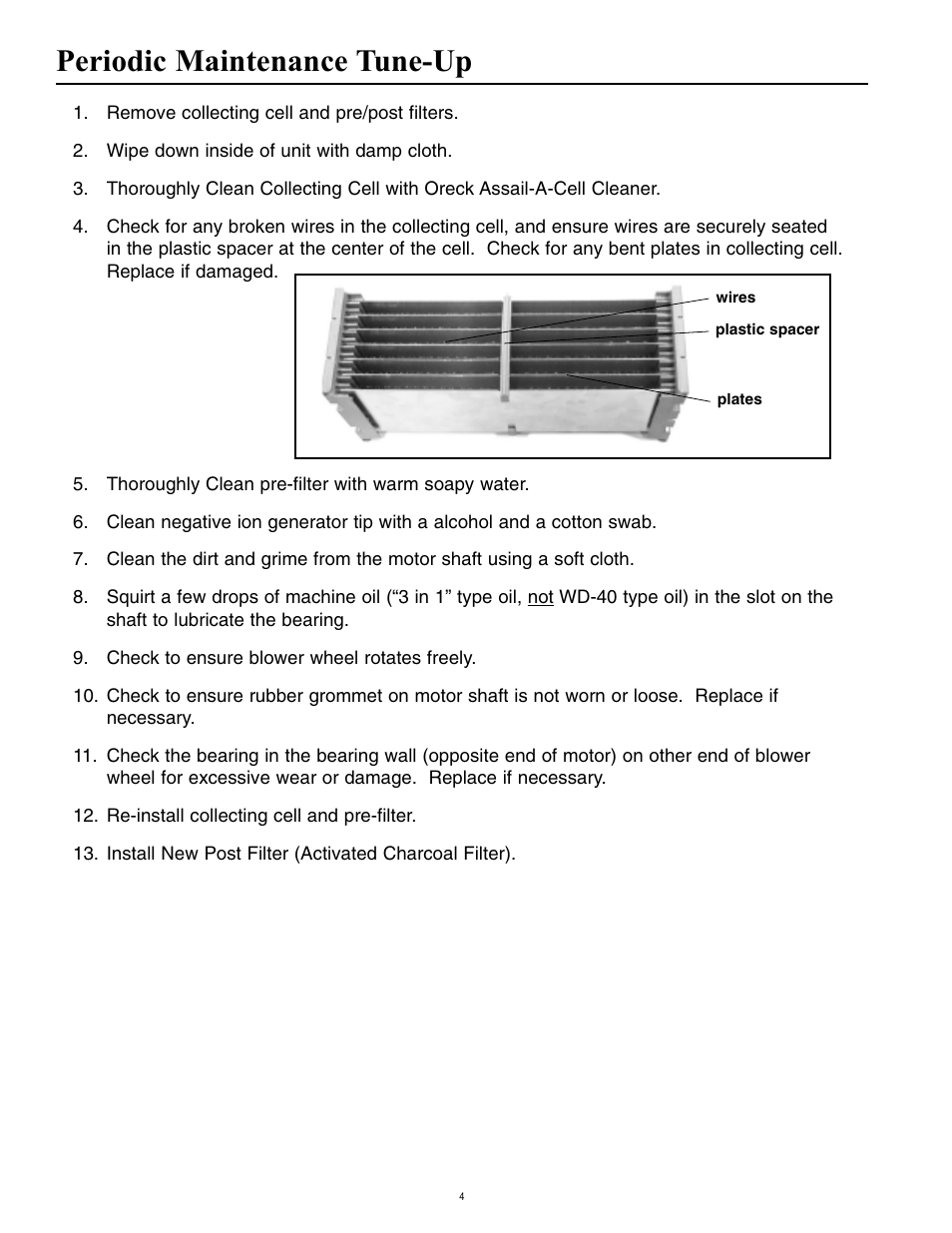 Periodic maintenance tune-up | Oreck Super Air 5 447628 User Manual | Page 4 / 28