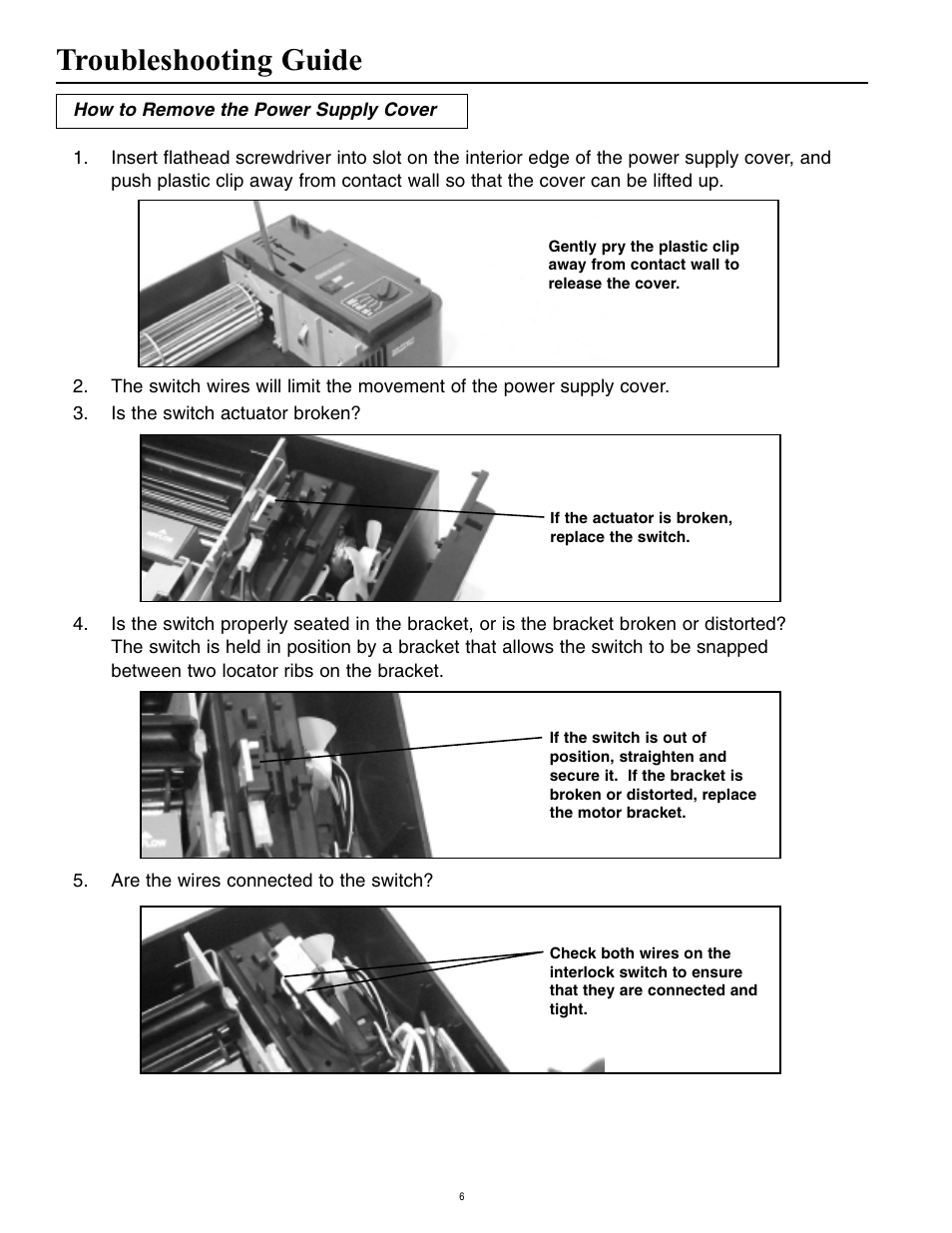 Troubleshooting guide | Oreck Super Air 5 447628 User Manual | Page 6 / 28