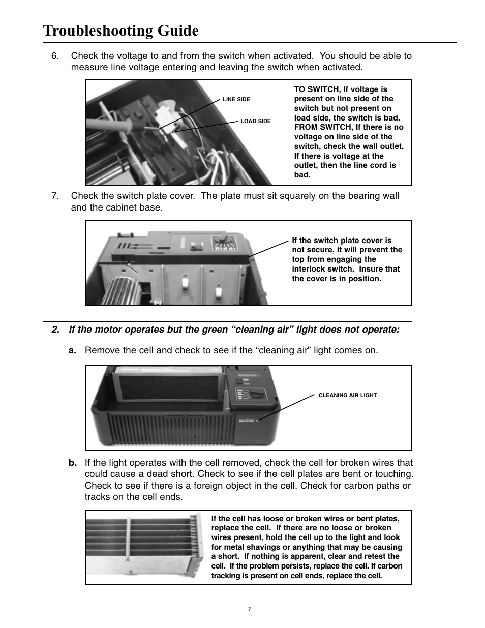 Troubleshooting guide | Oreck Super Air 5 447628 User Manual | Page 7 / 28