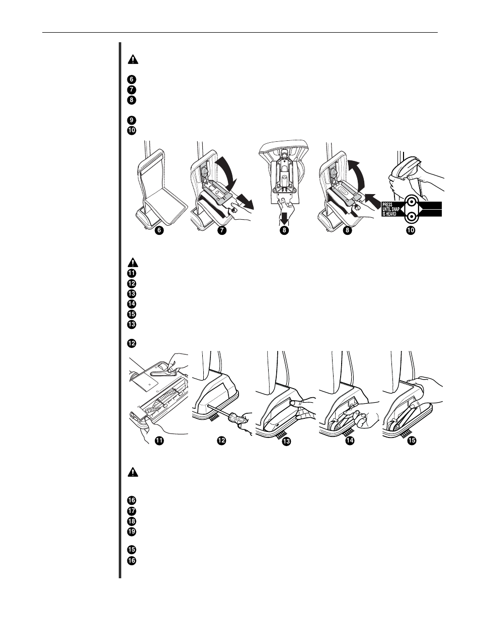 Maintenance, Replacing disposable odor fighting dust bag, Replacing worn belt | Adjusting or replacing brushroll | Oreck Upright Vacuum XL Silver Series U3771 User Manual | Page 6 / 28