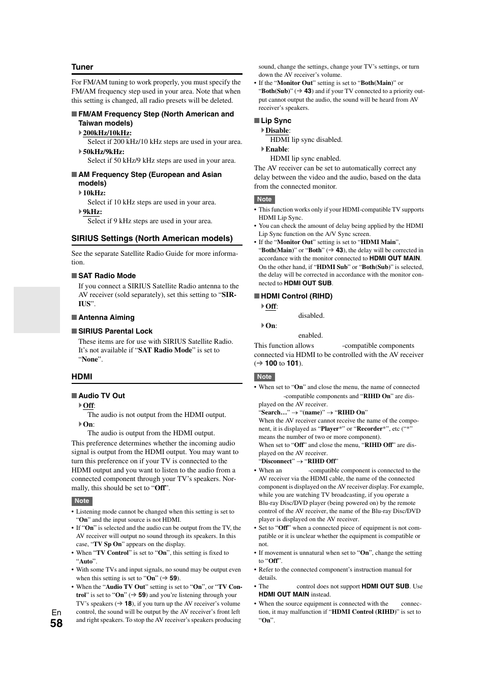 58 ) to hear | Onkyo TX-NR1008 User Manual | Page 58 / 104