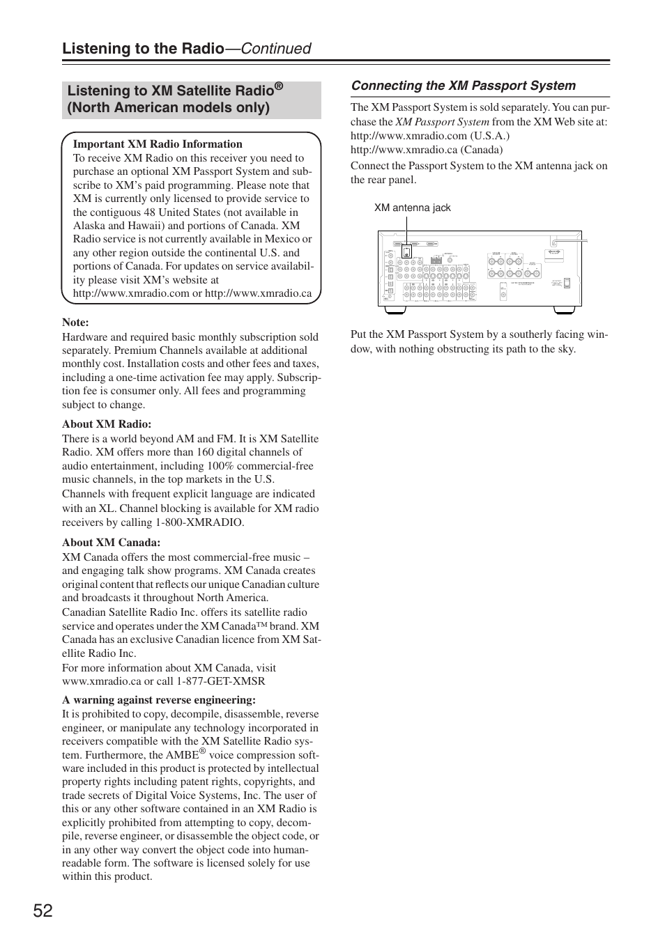 Listening to the radio —continued | Onkyo HT-R640 User Manual | Page 52 / 80