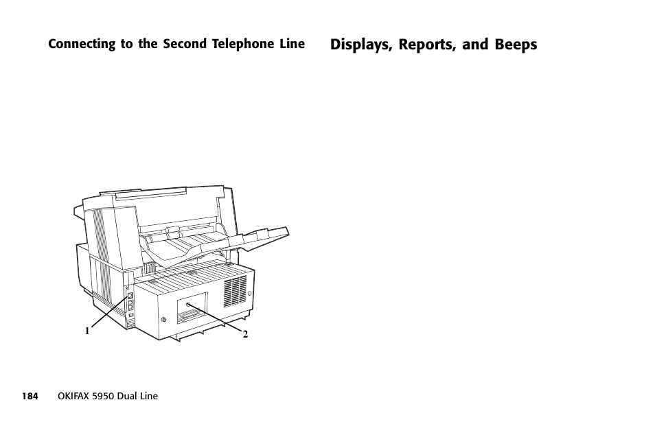Displays, reports, and beeps | Oki FAX 5950 User Manual | Page 198 / 248