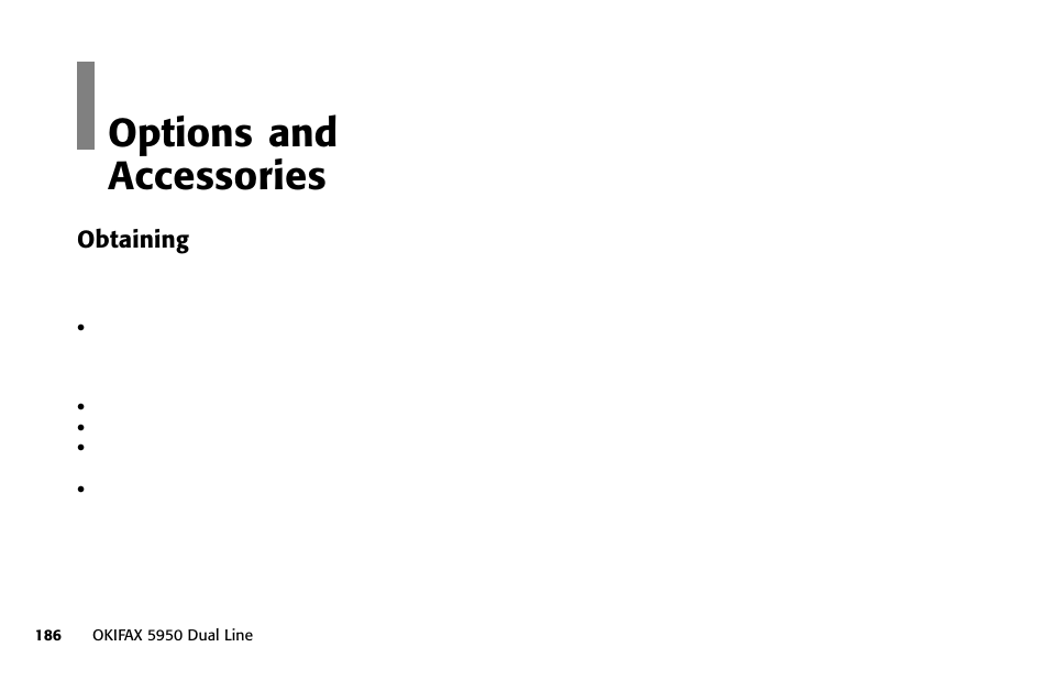 Overview, Options and accessories | Oki FAX 5950 User Manual | Page 200 / 248