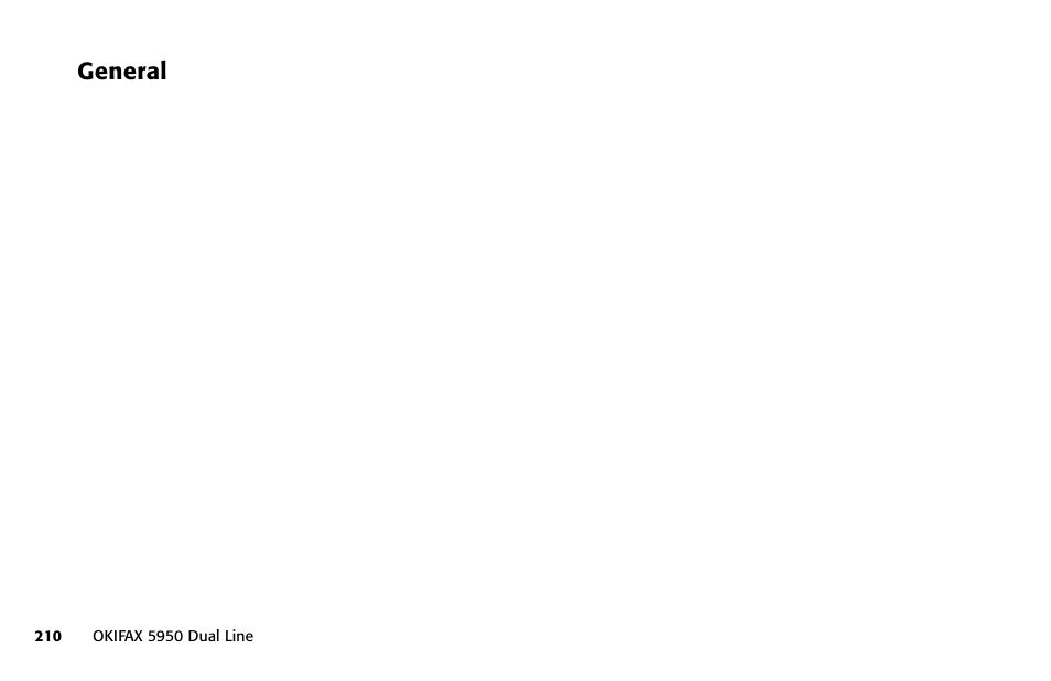 General | Oki FAX 5950 User Manual | Page 224 / 248