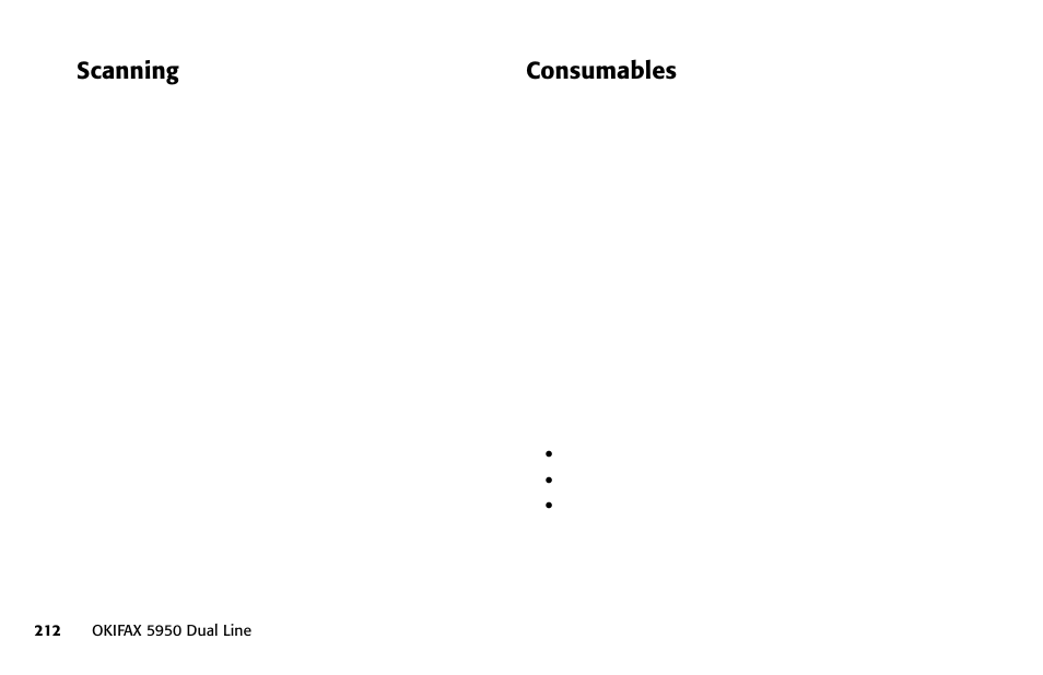 Scanning, Consumables | Oki FAX 5950 User Manual | Page 226 / 248