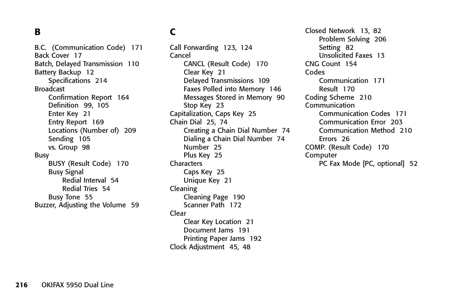 Oki FAX 5950 User Manual | Page 230 / 248