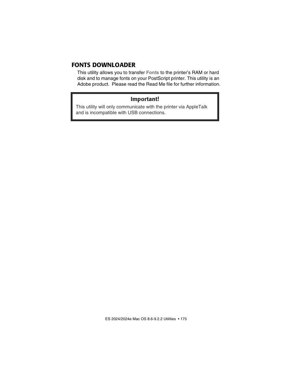 Fonts downloader | Oki 2024/2024e User Manual | Page 175 / 260