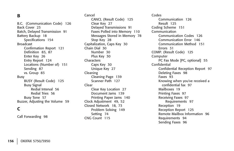 Oki 59502 User Manual | Page 156 / 172