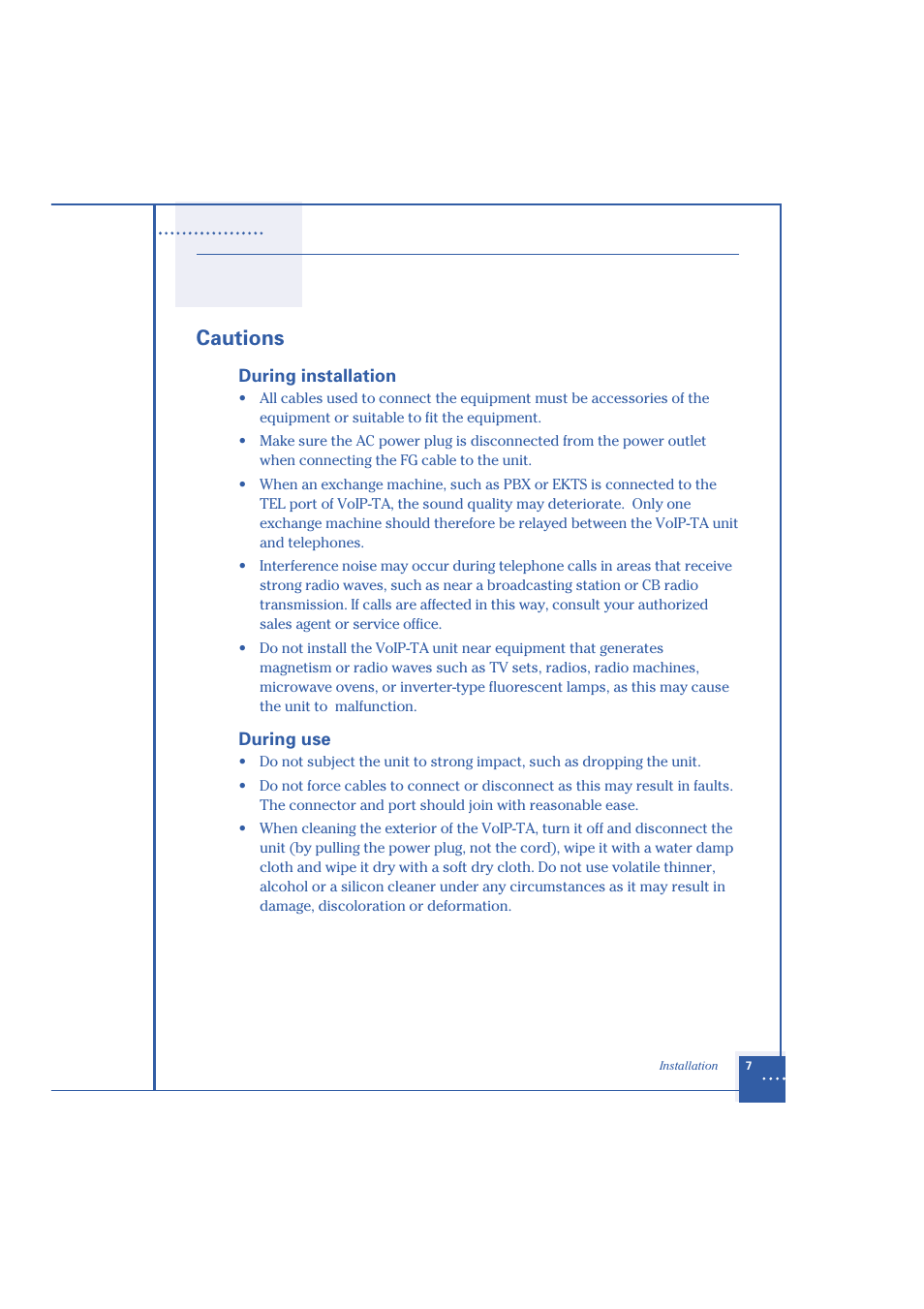 Cautions | Oki 1.2 User Manual | Page 15 / 60