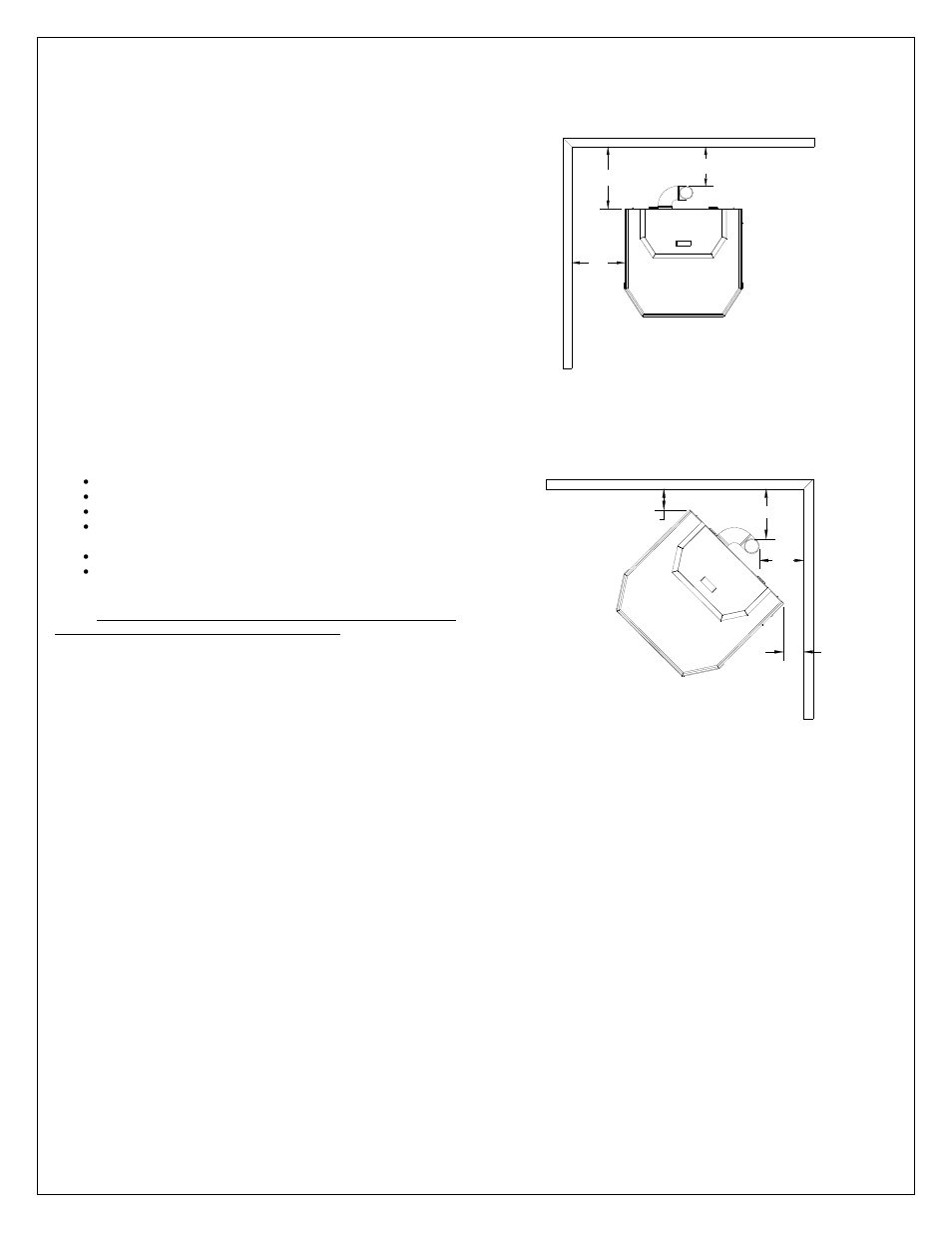 Freestanding installation, Figure 1 back wall installation, Figure 2 corner installation | Osburn Stoves by SB I HYBRID 35 User Manual | Page 6 / 36
