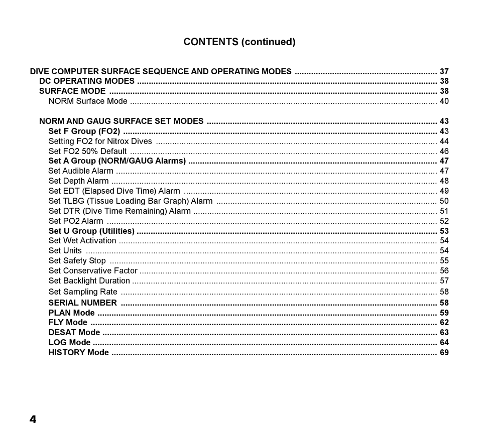 Oceanic Watch / Dive Computer GEO User Manual | Page 4 / 140