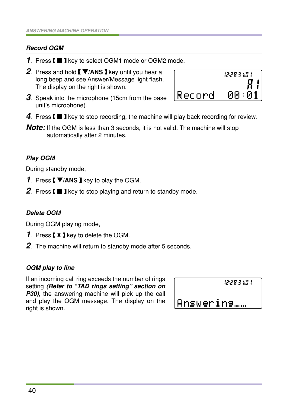 Oricom M5500 Series User Manual | Page 42 / 52