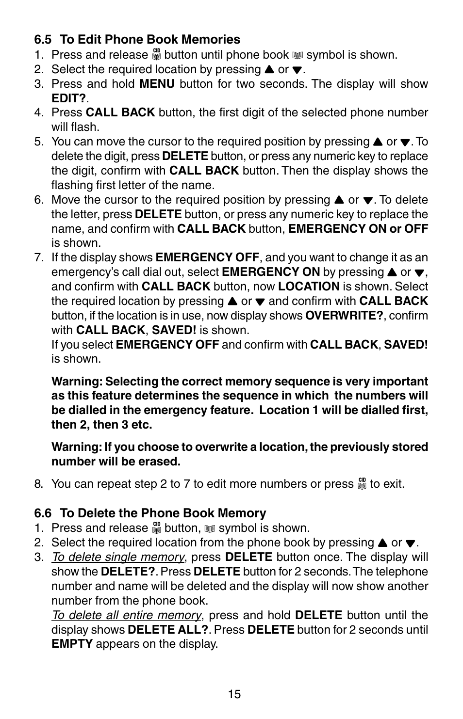 Oricom TP150 User Manual | Page 16 / 24