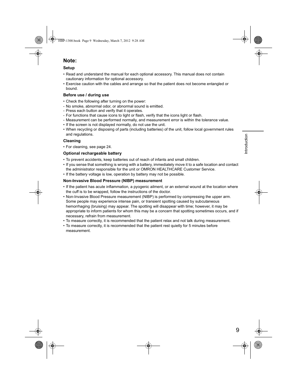 Omron Professional Blood Pressure Monitor HBP-1300 User Manual | Page 11 / 40