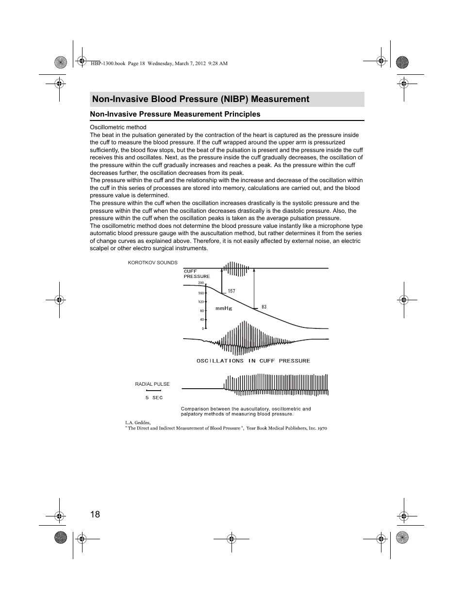 18 non-invasive blood pressure (nibp) measurement | Omron Professional Blood Pressure Monitor HBP-1300 User Manual | Page 20 / 40