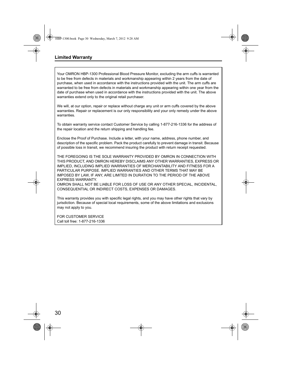 Omron Professional Blood Pressure Monitor HBP-1300 User Manual | Page 32 / 40