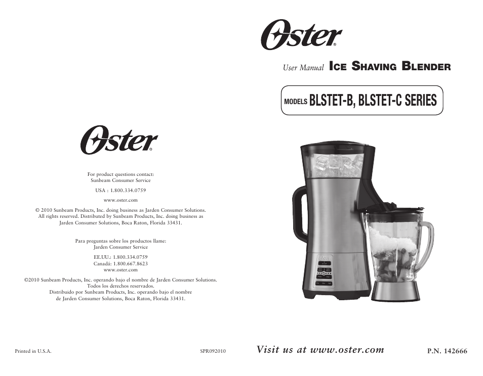 Oster BLSTET-C User Manual | 6 pages