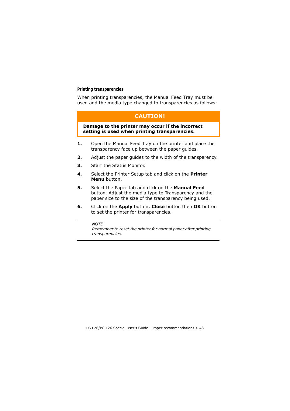 Olivetti PG L26 Special User Manual | Page 48 / 93