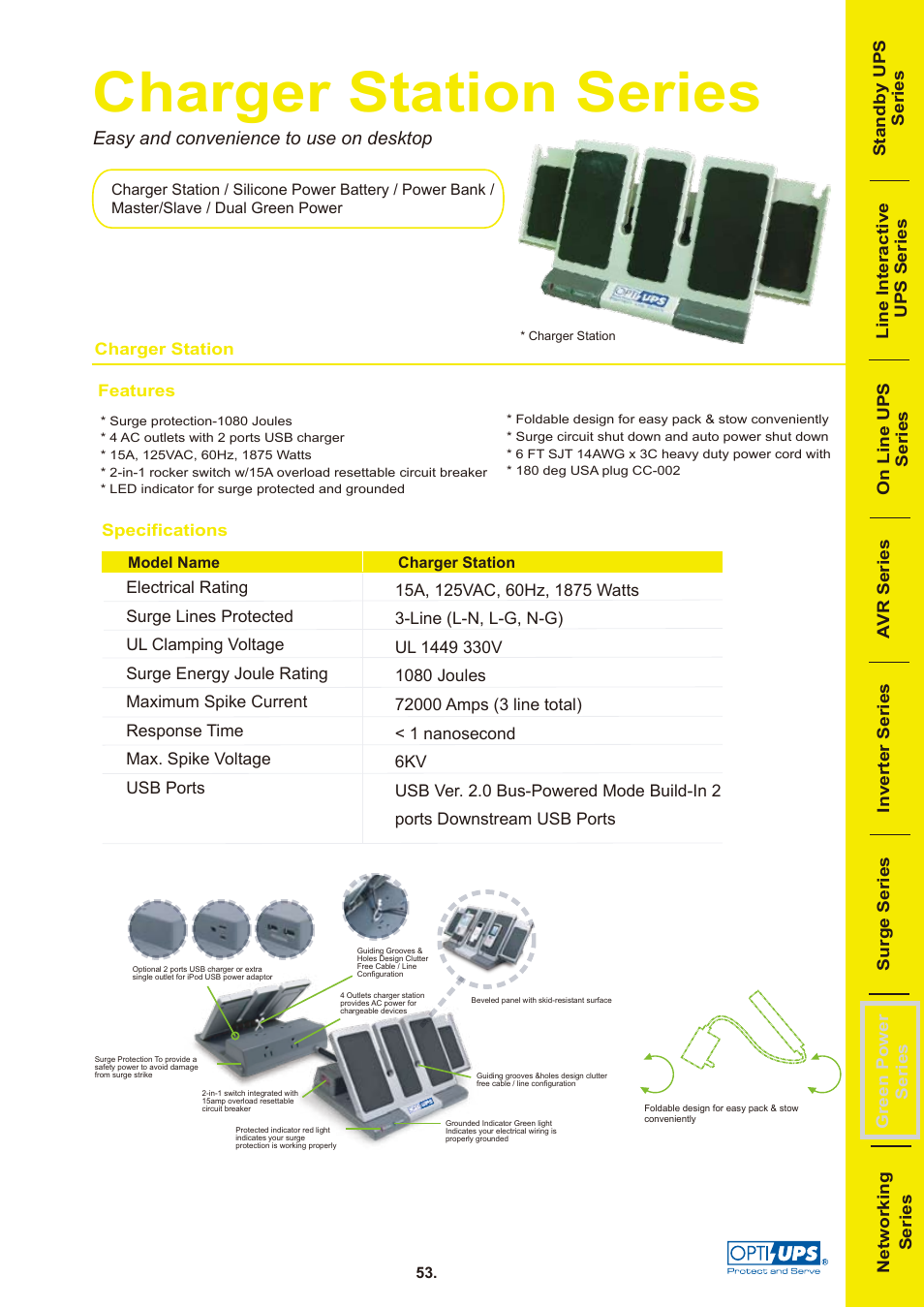 OPTI-UPS Charger Station User Manual | 1 page