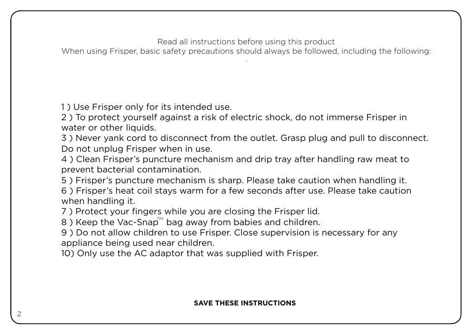 Oliso Freshkeeper 500 User Manual | Page 2 / 28