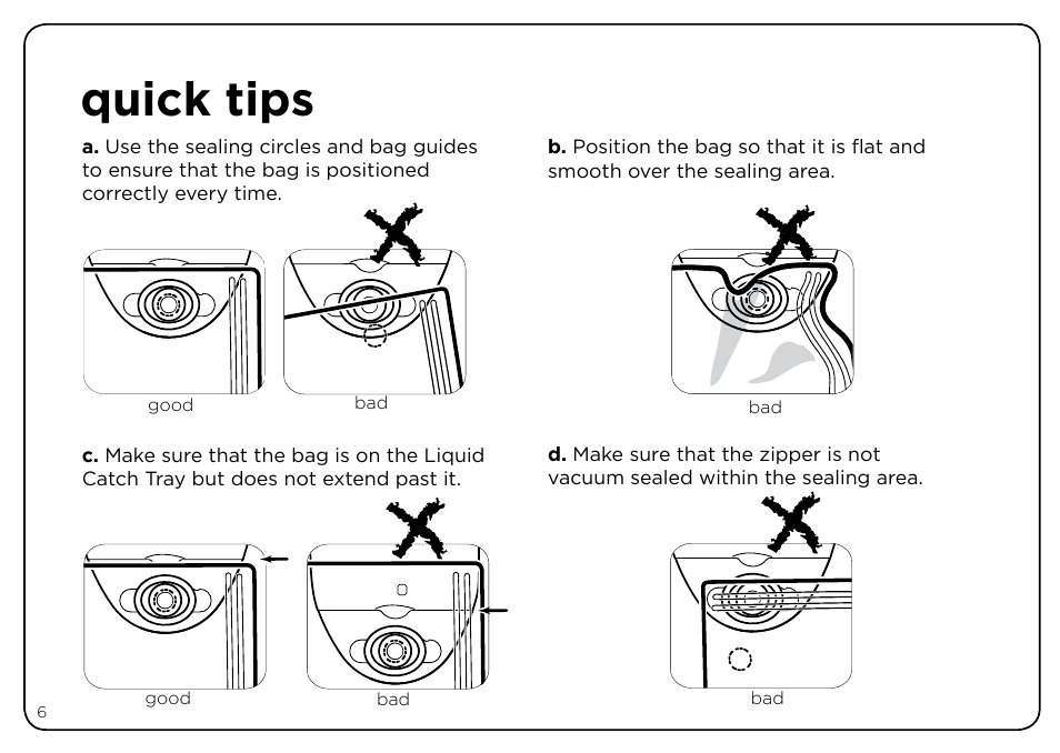 Quick tips | Oliso Freshkeeper 500 User Manual | Page 6 / 28