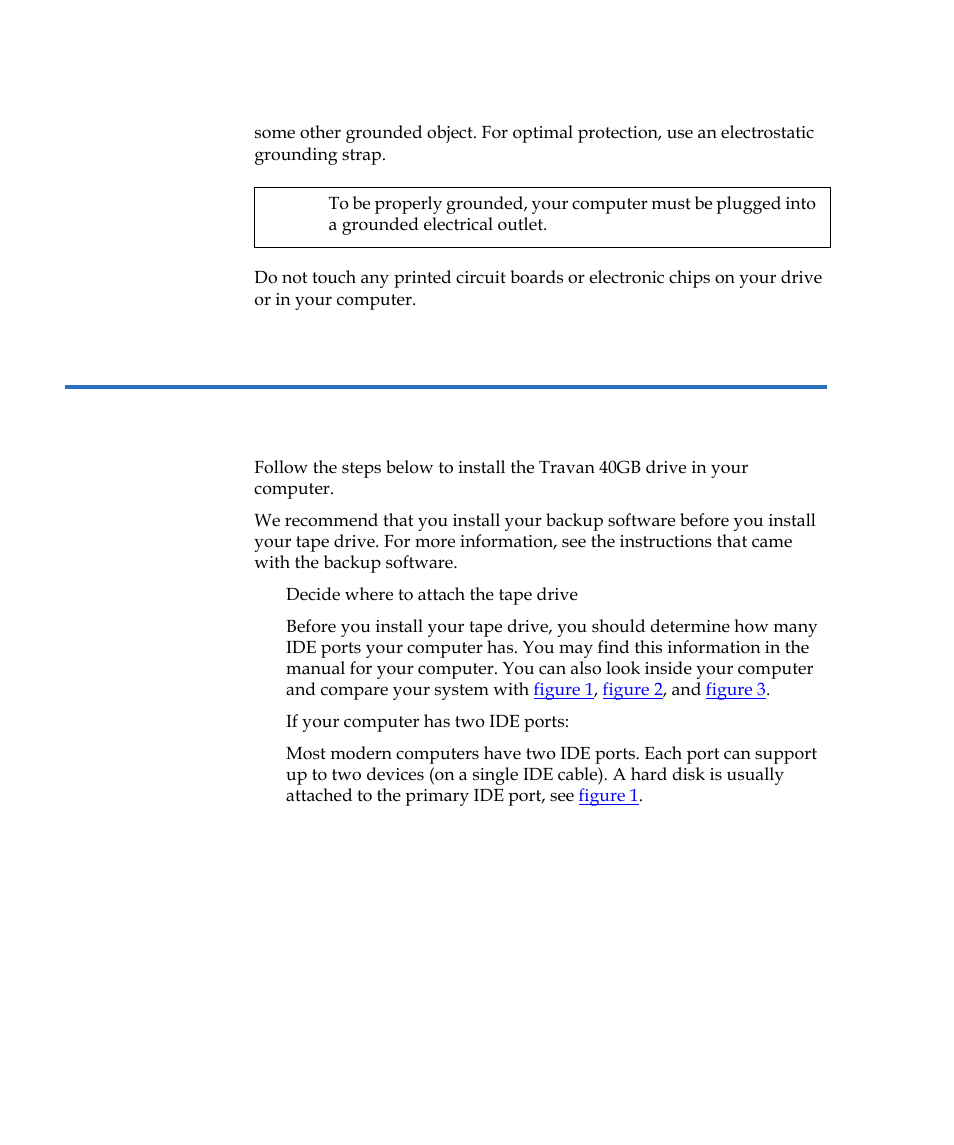 Installation procedure | Quantum Internal Storage System Travan 40 GB User Manual | Page 8 / 26