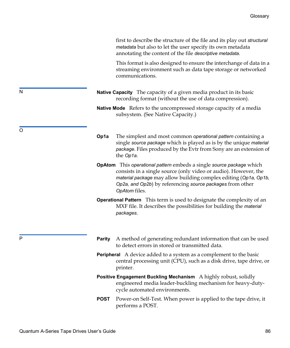 Quantum Tape Drive A-Series User Manual | Page 102 / 105