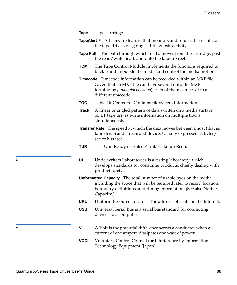 Quantum Tape Drive A-Series User Manual | Page 104 / 105