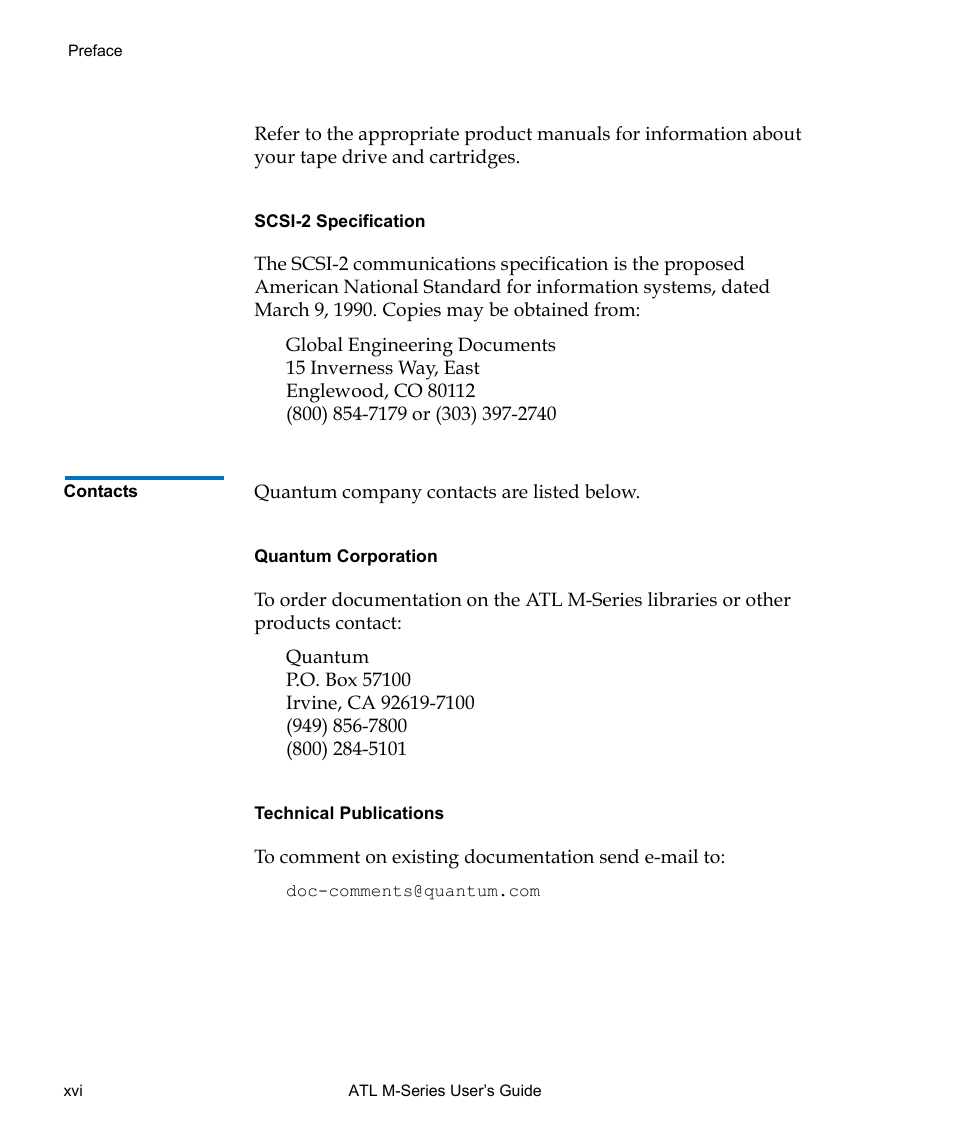 Quantum ATL M-Series User Manual | Page 16 / 222