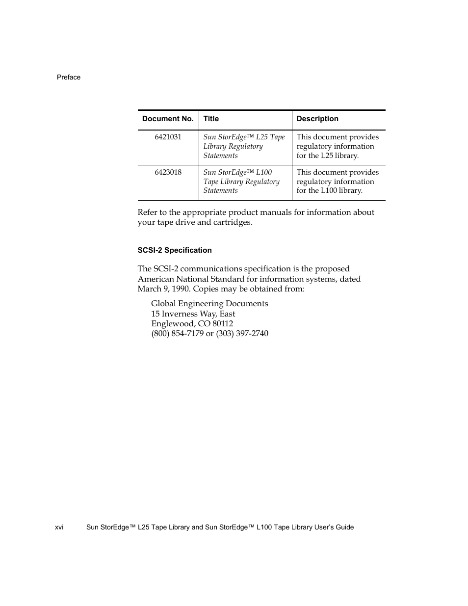 Quantum Sun StorEdge L100 User Manual | Page 16 / 192