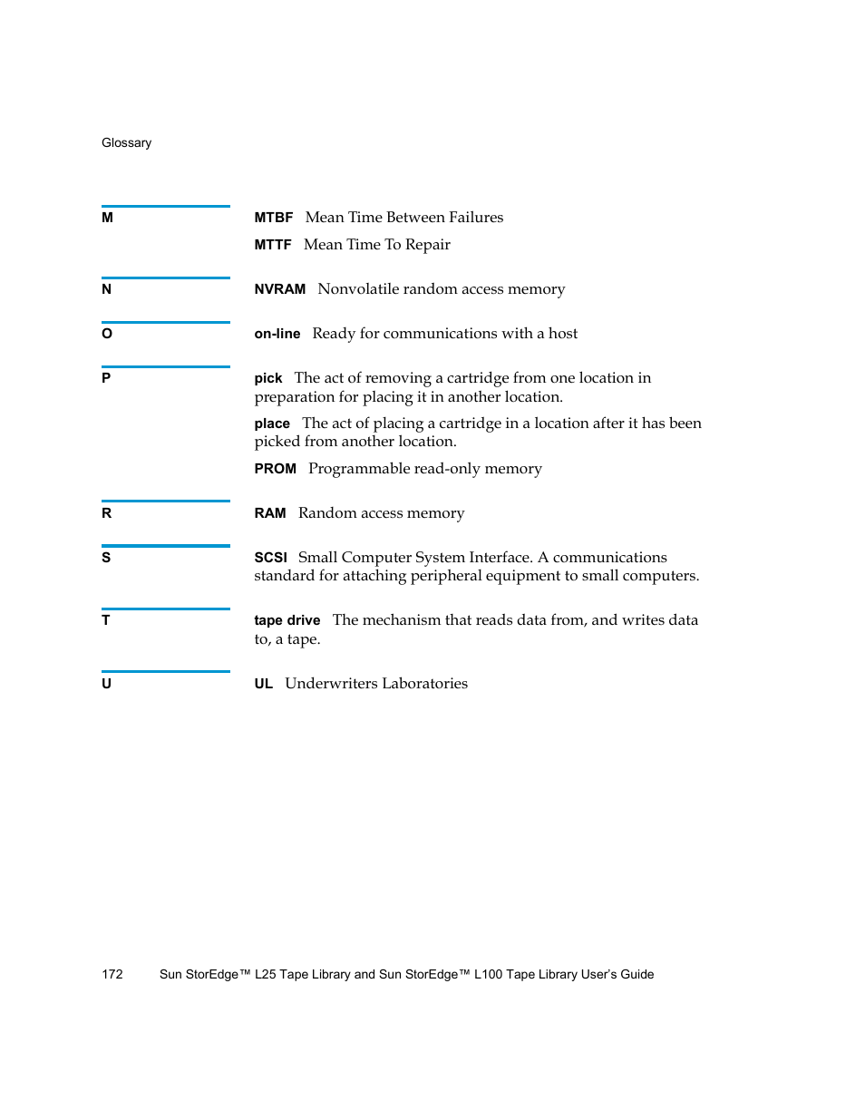 Quantum Sun StorEdge L100 User Manual | Page 188 / 192