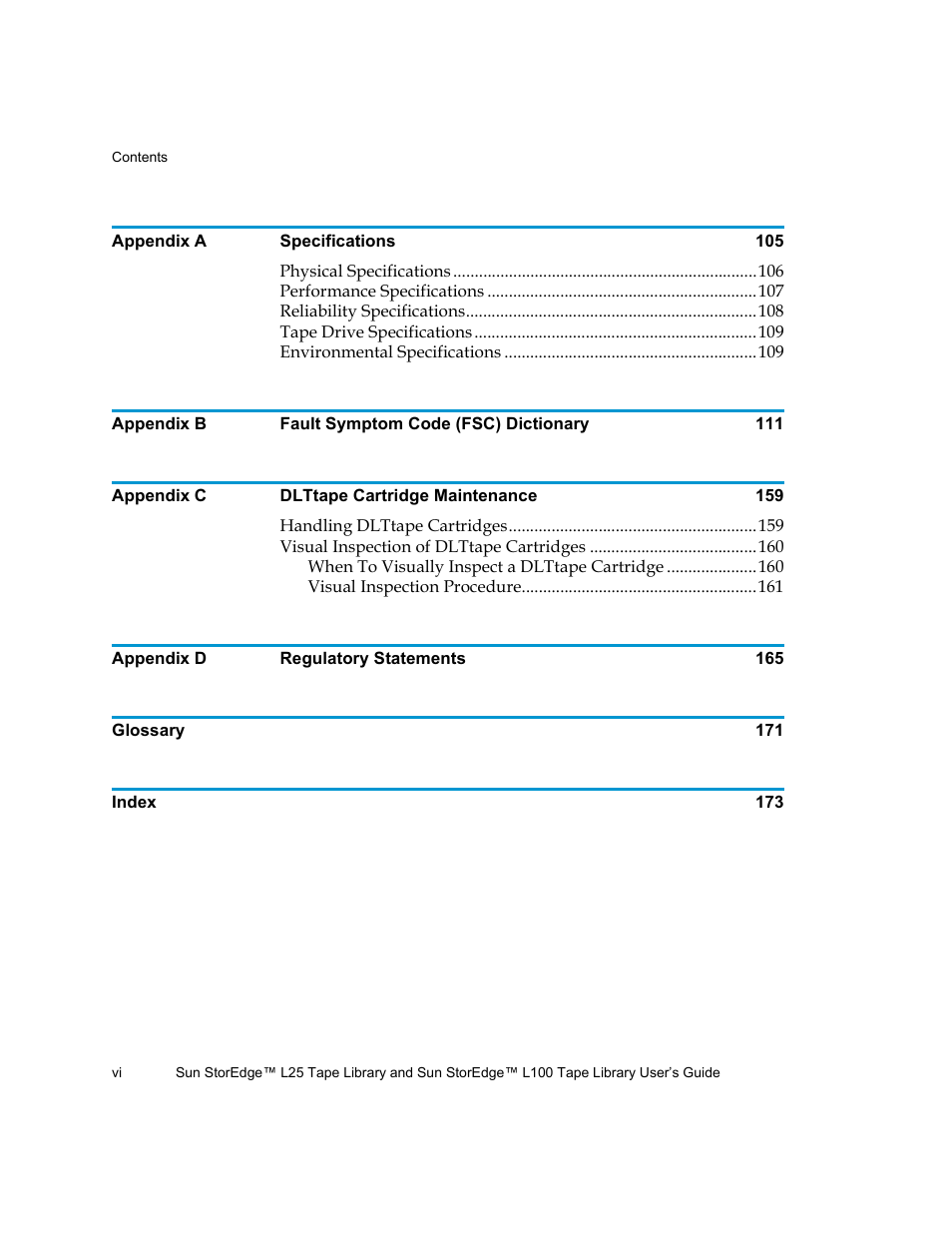 Quantum Sun StorEdge L100 User Manual | Page 6 / 192