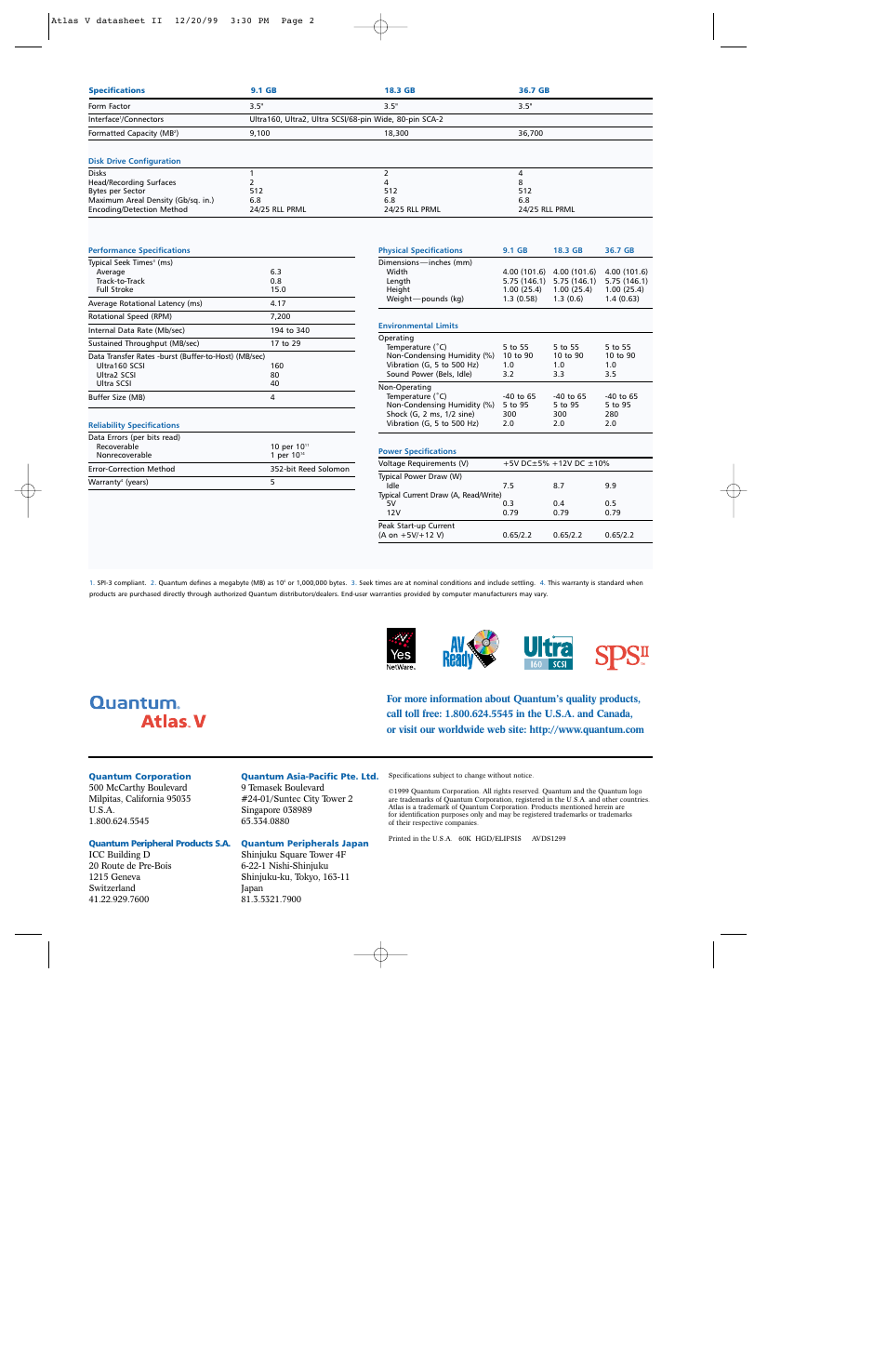 Quantum Atlas V User Manual | Page 2 / 2