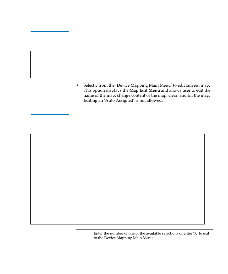 Table 25, Delete current map, Table 26 | Map edit menu | Quantum TC2201 User Manual | Page 113 / 164