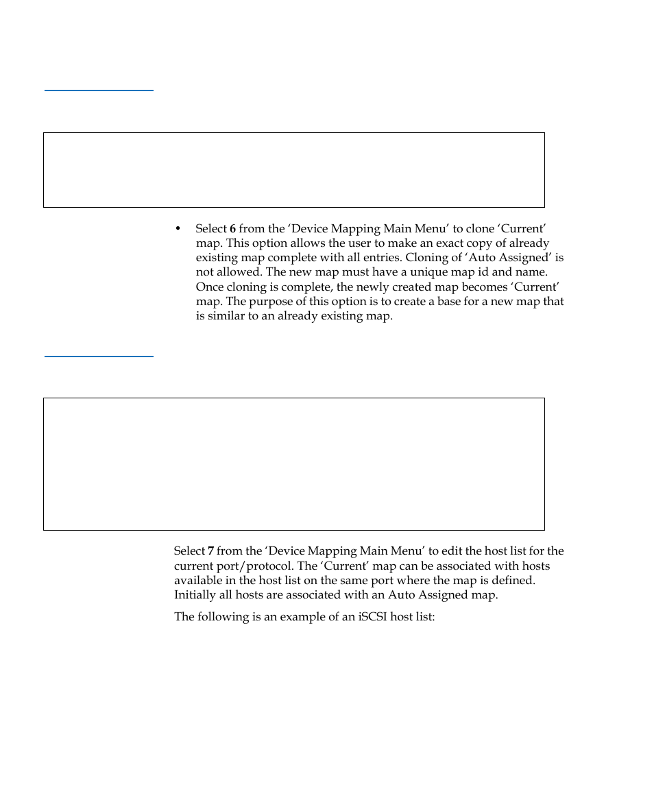 Table 32, Fill current map, Table 33 | Clone current map | Quantum TC2201 User Manual | Page 118 / 164