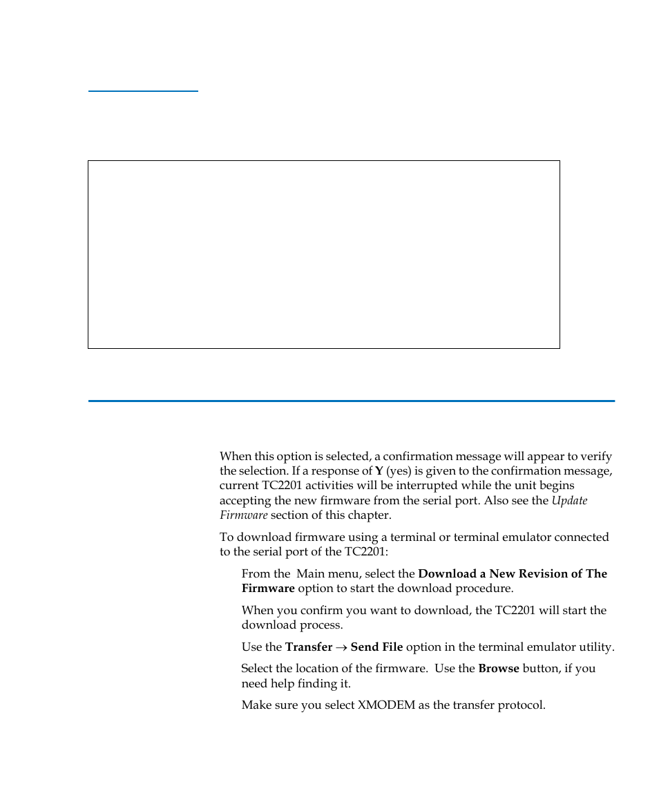 Download a new revision of the firmware, Table 56, Advanced licensed features menu | Quantum TC2201 User Manual | Page 141 / 164