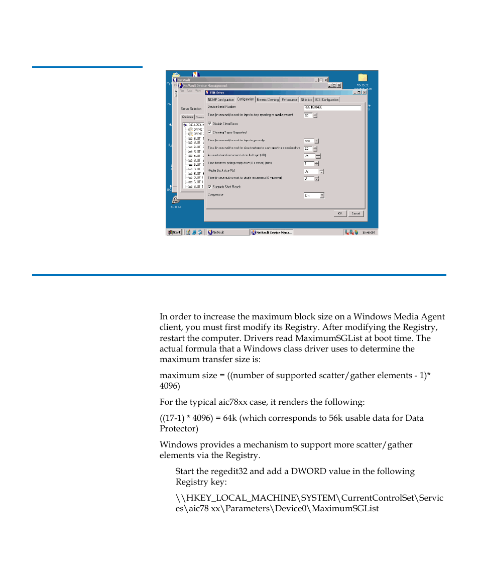 Procedure f: hp data protector, Figure 50, Netvault device management | Quantum TC2201 User Manual | Page 153 / 164