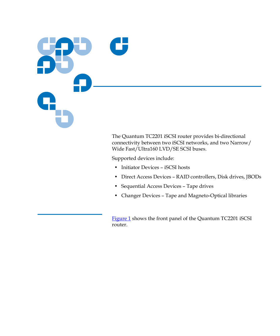 Introduction, External features, Chapter 1 | Chapter 1, introduction | Quantum TC2201 User Manual | Page 21 / 164