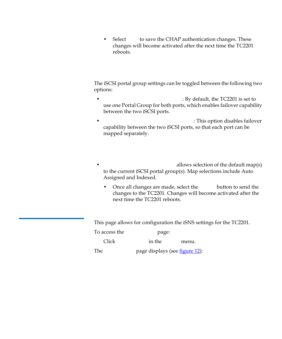 Isns settings | Quantum TC2201 User Manual | Page 37 / 164