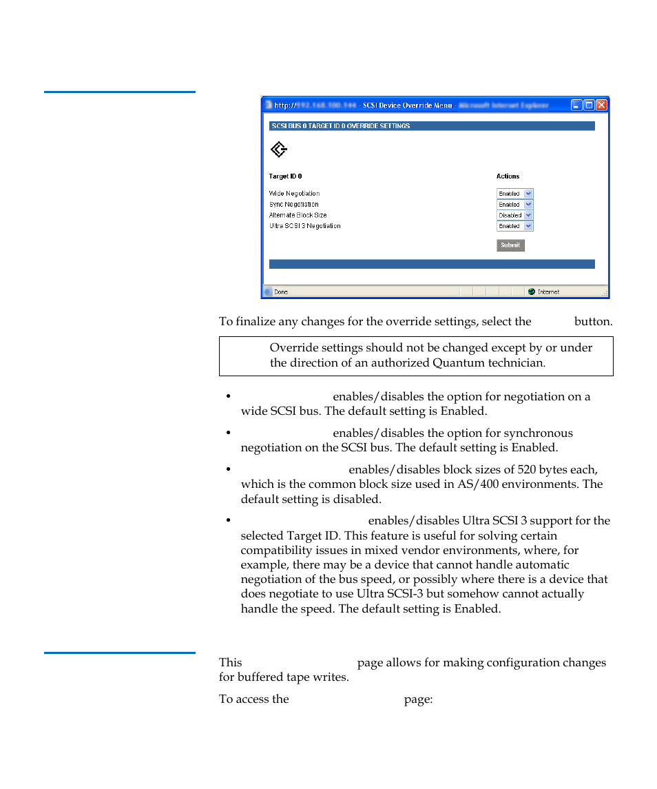 Buffered tape writes, Figure 22 | Quantum TC2201 User Manual | Page 50 / 164