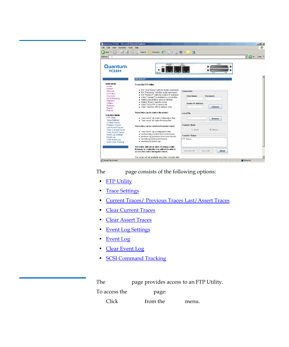 Ftp utility, Figure 29 | Quantum TC2201 User Manual | Page 60 / 164