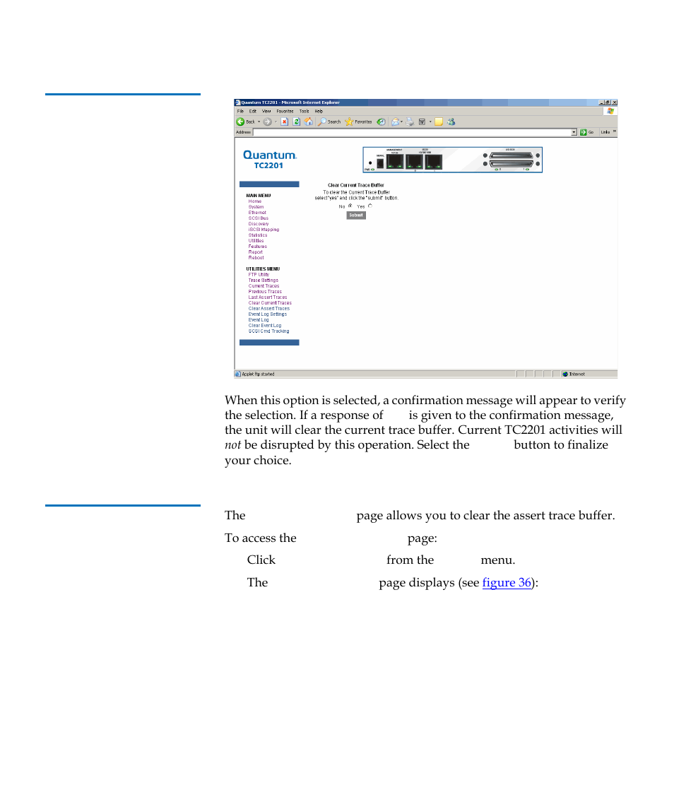Clear assert traces, Figure 35 | Quantum TC2201 User Manual | Page 67 / 164