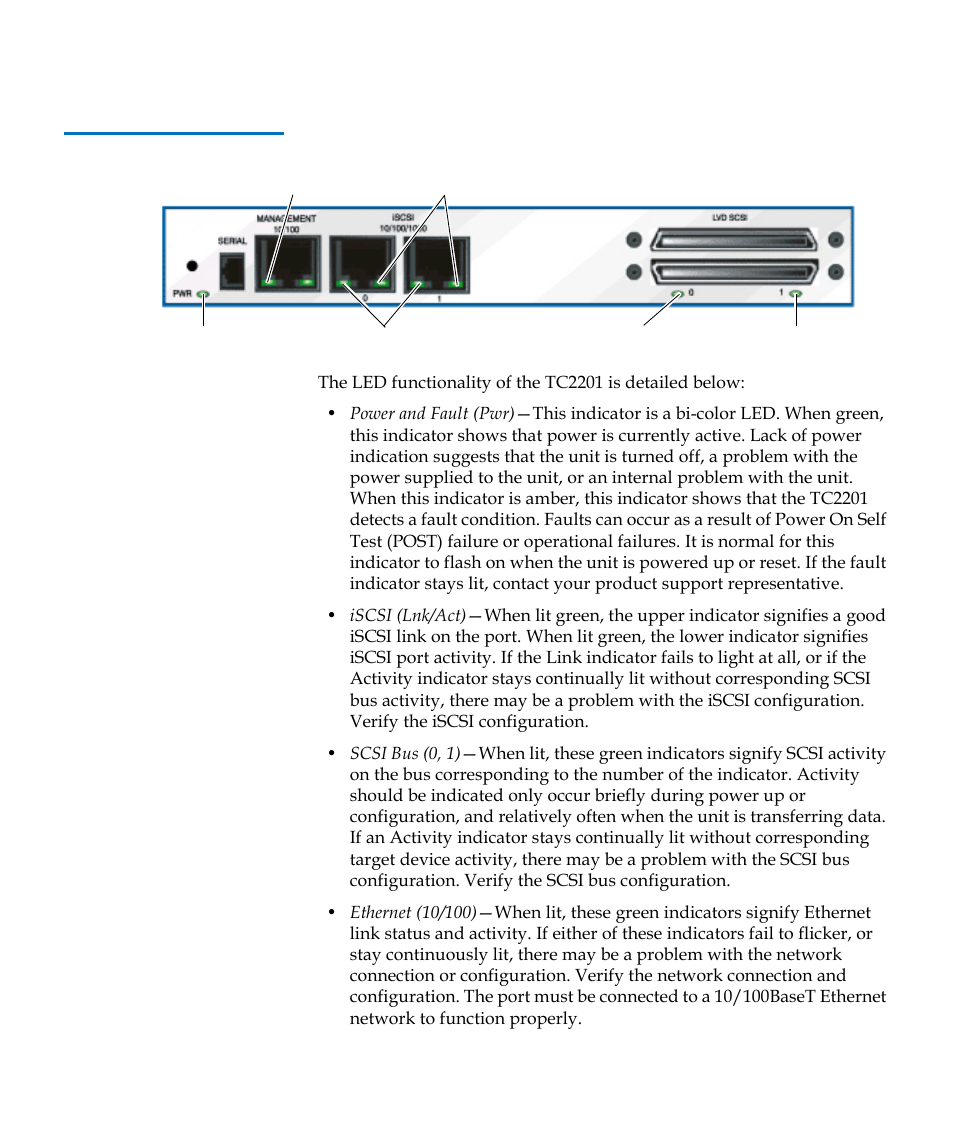 Figure 44, Tc2201 leds | Quantum TC2201 User Manual | Page 77 / 164