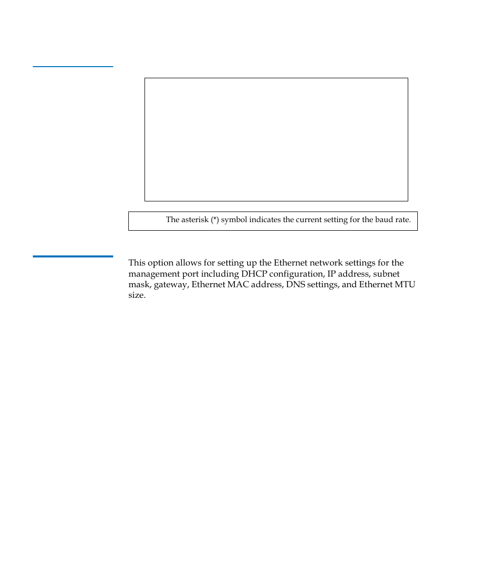 Ethernet configuration, Table 11, Baud rate configuration menu | Quantum TC2201 User Manual | Page 96 / 164