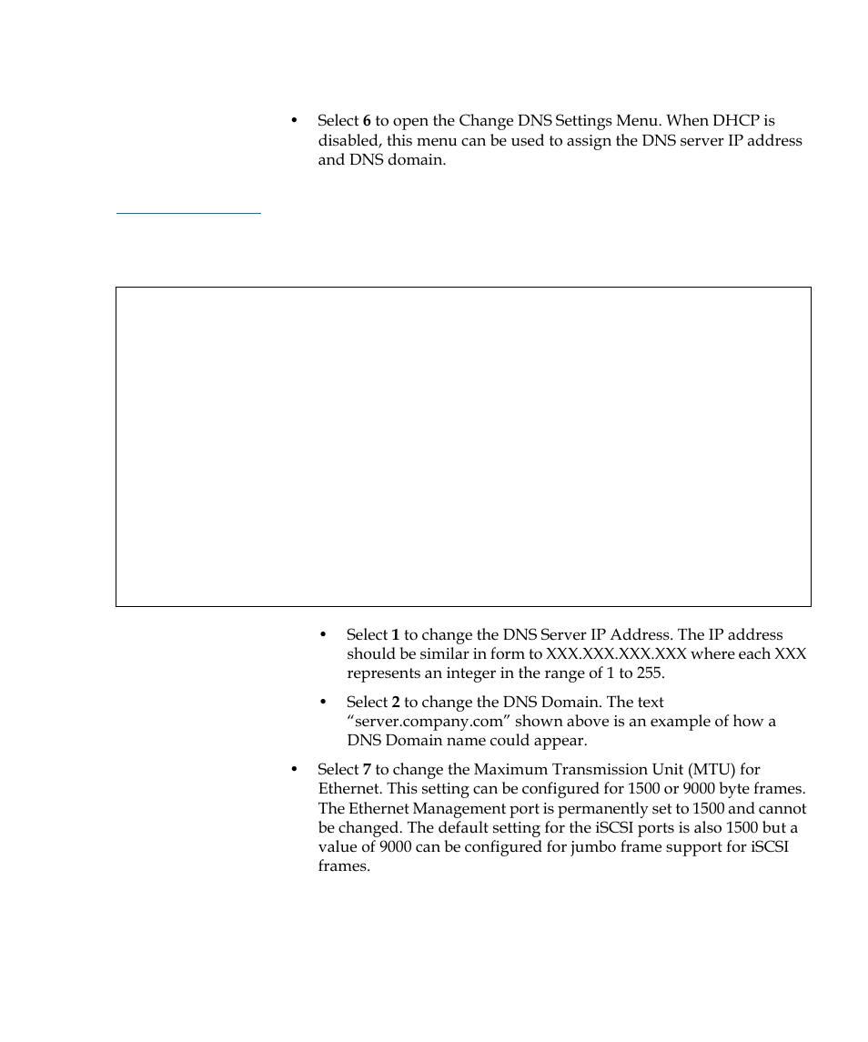 Table 13, Change dns settings menu | Quantum TC2201 User Manual | Page 99 / 164